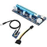 Fosa Adaptateur Rise PCI-E，Powered de 1x à 16x avec câble d'extension USB 3.0 60 cm et câble d'alimentation MOLEX vers ...