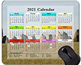 Gaming Mouse Pad 2021 Calendrier annuel avec jours fériés, Signification Mythos Stone Circle Mouse Pad avec bord cousu