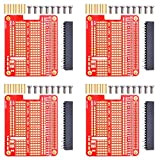 GeeekPi 4PCS PCB Prototype Carte de Circuit Imprimé à Double Faces Breakout DIY Breadboard Shield Board pour Raspberry Pi 4 ...
