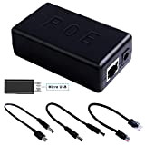 GeeekPi Gigabit USB-C Splitter PoE 48V à 5V IEEE802.3af Power Over Ethernet pour Raspberry Pi, tablettes, Dropcam (48V à 5V ...