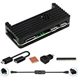 GeeekPi Raspberry Pi Zero 2 W Metal Case with QC3.0 Power Supply,20 Pin Header,Micro USB to OTG Adapter,HDMI Cable,Heatsink,on/Off Switch ...