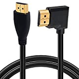 GELRHONR Câble HDMI 4K 1.4, coudé HDMI mâle vers mâle 4K @ 30 Hz, connecteur plaqué or, prend en charge ...