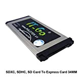 Générique Express Card 34 to SDXC SDHC, SD Card Adapter for Laptop Compatible with Expresscard 54MM Slot
