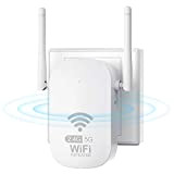 Getue Répéteur WiFi Puissant (E-U082) Amplificateur WiFi Puissant 1200Mbps 5GHz & 2,4GHz WiFi Extender Double Bande Extenseur WiFi avec Antenne ...