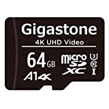 Gigastone Carte Mémoire 64 Go Compatible avec Gopro Drone Caméra Tablette Samsung Sony, Haute Vitesse pour 4K UHD Vidéo, A1 ...