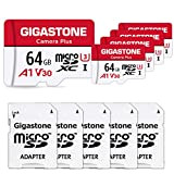 Gigastone Carte Mémoire 64 Go Lot de 5 cartes, Caméra Plus Série, Vitesse allant jusqu'à 95 Mo/s. idéal pour Full ...