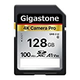 Gigastone Carte Mémoire SDXC 128 Go, 4K Caméra Pro Série, Vitesse de Transfert allant jusqu'à 100 Mo/s. Compatible avec Caméra ...