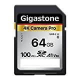 Gigastone Carte Mémoire SDXC 64 Go, 4K Caméra Pro Série, Vitesse de Transfert allant jusqu'à 100 Mo/s. Compatible avec Caméra ...
