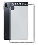 GIOPUEY Coque pour Xiaomi Pad 5/Pad 5 Pro/5G, Coque arrière en TPU Souple, Ultra-Mince, Anti-Vibration et Anti-Glissement - Blanc Transparent