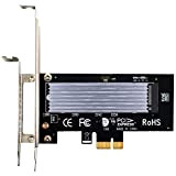 GLOTRENDS Adaptateur M.2 PCIe X1 avec dissipateur Thermique M.2 pour SSD M.2 PCIe 4.0/3.0 (NVMe/AHCI Key M), Installation sur Les ...