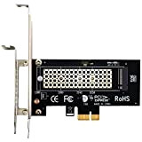 GLOTRENDS Adaptateur M.2 PCIe X1 avec vis M.2 pour SSD M.2 PCIe 4.0/3.0 (NVMe/AHCI Key M), Installation de Voies PCIe ...