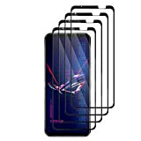 GMUJIAO [4 pièces] Compatible avec ASUS ROG Phone 6 Pro pour Protecteur D'écran,Film Protection Écran,Vitre Protecteur,Dureté 9H Glass[Ultra Résistant]-Noir