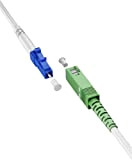 Goobay 59608 Câble à fibre optique (FTTH) / monomode (OS2) simplex/SC APC (8°) mâle vers LC-UPC (8°) mâle/câble à fibre ...