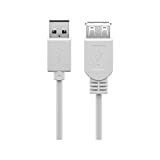Goobay 96288 Câble Rallonge de Recharge USB 2.0 Hi-Speed, Blanc, 5m Longueur