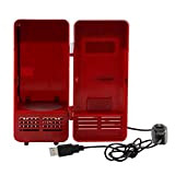 Gosear® Mini USB Coke Frigo Réfrigérateur Congélateur pour Coca Cola Boisson Blanc + Rouge