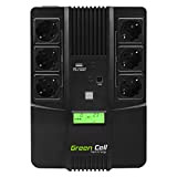 Green Cell® UPS Onduleur 600VA (360W) 230V Alimentation d'énergie Non interruptible Line-Interactive AVR Alimentation sans Interruption pour Ordinateur USB/RJ45 6X ...