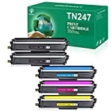 GREENSKY TN247 TN243 Compatible Brother TN243CMYK Cartouche Remplacement pour toner Brother DCP-L3550CDW MFC-L3750CDW MFC-L3770CDW HL-L3270CDW HL-L3230CDW HL-L3210CW DCP-L3510CDW L3730CDN (5 ...