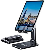 Gritin Support Téléphone, Support Tablette, Support Téléphone Bureau Portable Réglable Support Dock Pliable Support de Table pour iPhone 14/13/12/11/XR, iPad, ...
