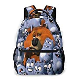 通用 Grizzly and The Lemmings Large Backpack Laptop Tablet Travel School Bag with Multiple Pockets for Men Women College