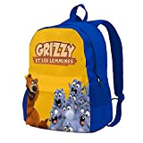 Grizzy&Lemmings Backpack For Girls Boys Laptop Daypack Student Bookbag For School Travel Casual