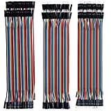 GTIWUNG Lot de 240 Jumper Wire Cable Ribbon Cables Kit Câbles Breadboard 24AWG 3 en 1 (40Pin Mâle vers Femelle, ...