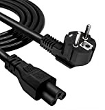 GwcLy 3Pin AC Cordon de Trèfle, 1.8M Cable Alimentation PC Tripolaire CEE7 3 Voies vers IEC 320 C5,10A-16A 250V pour ...