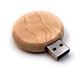 H-Customs Clé USB Wood Circle 8 Go USB 2.0