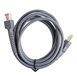 haiaxx Câble USB 2M pour Scanner de Codes à Barres de Symboles LS1203 LS2208 LS4208 LS3008 CBA-U01-S07ZAR câble USB Gris