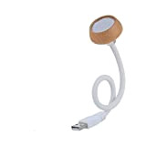HaiMa 1W Flexible USB Bois LED Lampe de Lecture Veilleuse pour Ordinateur Portable PC Portable Power Bank - Blanc LumièreBlanc