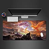 HAJYCFR Soft Gaming Mousepad Dragon Phénix 800X300X3Mm Mouse Pad Imperméable avec Base Antidérapante Et Bord Cousu pour Bureau Et Maison ...