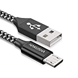 HAKUSHA Câble Micro USB, [2M] 3A Charge Rapide Câble Android Durable Câble de Chargeur de Téléphone Mobile en Nylon pour ...