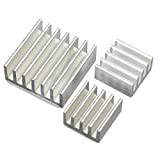 HALJIA 3 x Set de Refroidissement en Aluminium dissipateur Thermique Compatible avec Raspberry Pi modèle B 3/PI 2 modèle B/PI ...