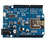 HALJIA Circuit imprimé pour développement de Module Wi-FI sans Fil USB vers série ESP8266 Compatible avec Arduino UNO IDE WeMos