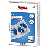Hama Boîtier "Slim" double pour DVD, lot de 5, Transparent