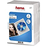 Hama Boîtier standard (pour DVD, convient également aux CD et aux Blu-ray, avec film pour l'insertion de la jaquette, lot ...