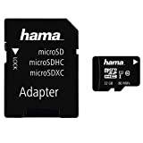 Hama Carte mémoire pour téléphone (Micro SDHC pour téléphone / Classe 10, 32 GB - 80 MB/s, Adaptateur mobile) Noir