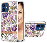 Hancda Coque pour iPhone 12 / iPhone 12 Pro (6.1 Pouces), Étui Coque Silicone Fleur Motif Souple TPU Case Mince ...