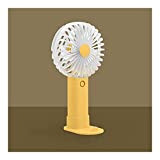 Handheld Mini Fan, USB Fan, Rechargeable Student Gift Desktop Portable Dormitory Fan, Pink, White, Green and Yellow (Color : Green) ...