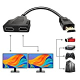 HDMI Splitter 1 en 2 sorties, répartiteur HDMI mâle vers double femelle 1 à 2 pour lecteurs HDTV/PS3/DVD et la ...