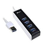 Heden Hub USB3.0 avec Adaptateur 4 Ports Cable 40cm Noir et Blanc