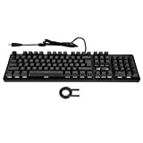 HEEPDD Plug and Play Illuminated Mechanical Keyboard, Backlight, Keyboard for Computer Laptop[Black (104 Key Green Shaft)] Gaming KeyboardsAccessories