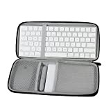Hermitshell Étui de transport rigide pour Apple Magic Keyboard MLA22LL/A + Trackpad 2 MJ2R2LL/A + Souris Bluetooth (PU, Noir)