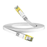 HiiPeak Cable Ethernet 3m Cat 8 Rj45, Cable Réseau Plat en Haut Débit Internet de 40 Gigabits/s- 2000 MHz, Cable LAN ...