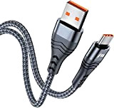 Hoppac Câble de Charge Rapide USB C,Nylon [1m] Câble de Transfert de DonnéEs USB Type-C 66W, Câble de Charge USB ...