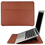 HoYiXi 13.3" Housse pour Laptop en Cuir Étui Case avec Support Laptop Pochette Compatible avec MacBook Air 13 M1 2021-2018 ...