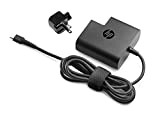 HP Chargeur de voyage USB-C 65W X7W50AA#ABB (Ordinateurs Portables et Tablettes HP avec Connecteur USB-C, Prise Euro) - Noir