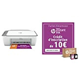 HP DeskJet 2720e Imprimante Tout en Un - Jet d'encre Couleur & Crédit au Forfait d’Impression Instant Ink de 10€