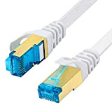 HUANGTAOLI RJ45 CAT6 Câble Ethernet 10m,CAT 6 Cable Ethernet Gigabit Patch Lan Réseau RJ45 10/100/1000 Mo/s Compatible Routeur,Modem,Switch,TV Box,PC,Xbox,PS3,PS4(Plat,CAT6,10m)