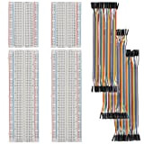HUAREW Breadboard Dupont Cable Kit 2 Pièces 400 et 830 Tie Point Breadboards Jumper Wire Câble,3 en 1,Mâle vers Femelle, ...