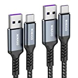 Huawei Câble USB Type C 5A[Lot de 2/1M+2M],NIMASO Huawei Supercharge Câble USB C 40W Compatible avec Huawei P30 Pro,P20 Pro,Mate ...